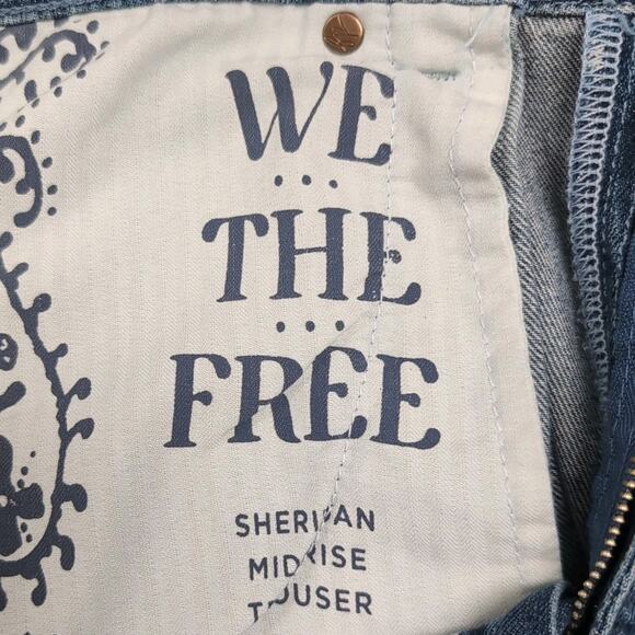 We The Free People Sheridan Denim Trouser Wide Leg Jeans Womens Size 28 NEW - Picture 9 of 15